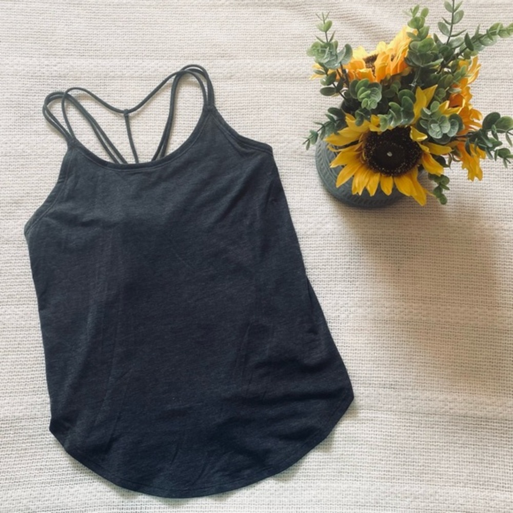 IVIVVA GRAY STRAPPY TOP | SZ 12 (GIRL)
